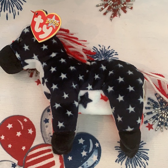 Ty Beanie Baby Lefty the Donkey Retired, w/ tag - Picture 3 of 8